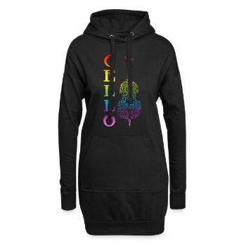 Musical T-shirts for Music Instruments de - Sweat-shirt à capuche long Femme - noir - Devant