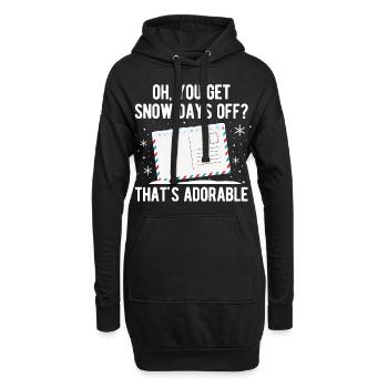 Briefträger Und Paket-Zusteller Für Postboten - Hoodie-Kleid - Schwarz - Vorne