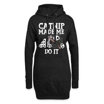Nip de chat m'a fait le faire chat animal chaton - Sweat-shirt à capuche long Femme - noir - Devant