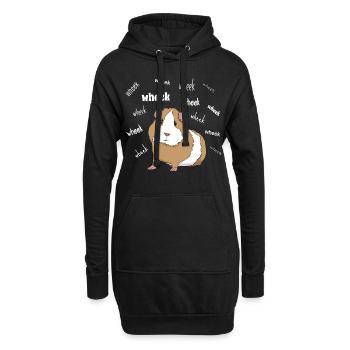 Wheek Mignon Cochon d'Inde Chemise Pour Les - Sweat-shirt à capuche long Femme - noir - Devant