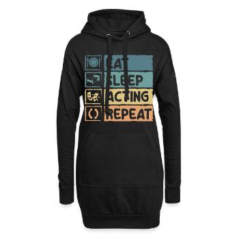 Schauspieler Probe Komödie Oper - Hoodie-Kleid - Schwarz - Vorne