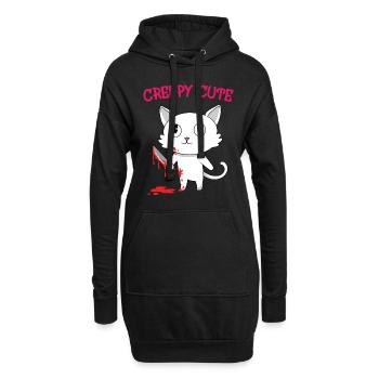 Chemise d'Halloween "Creepy Cute" pour le 31 - Sweat-shirt à capuche long Femme - noir - Devant