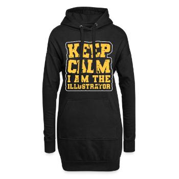 Designerin Gestalter Zeichnen - Hoodie-Kleid - Schwarz - Vorne