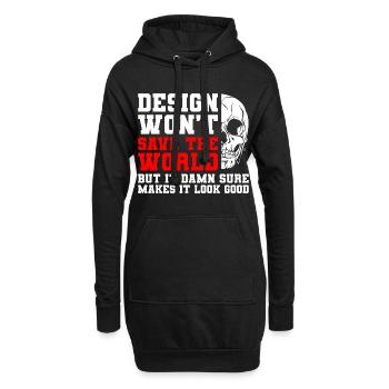 Designerin Gestalter Grafiker - Hoodie-Kleid - Schwarz - Vorne