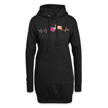 Grand t-shirt cadeau pour musiciens T-shirt " - Sweat-shirt à capuche long Femme - noir - Devant