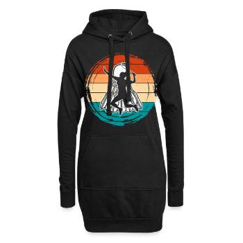 Badminton - Hoodie-Kleid - Schwarz - Vorne
