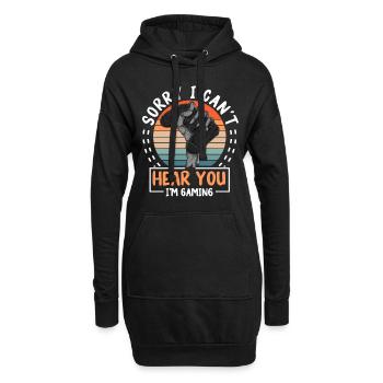 E-Sport Online Computerspiel Spielen - Hoodie-Kleid - Schwarz - Vorne