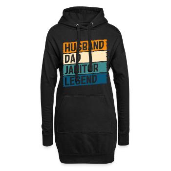Ordures de gardien - Sweat-shirt à capuche long Femme - noir - Devant