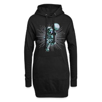 Vaisseau spatial d’astronaute OVNI spatial - Sweat-shirt à capuche long Femme - noir - Devant