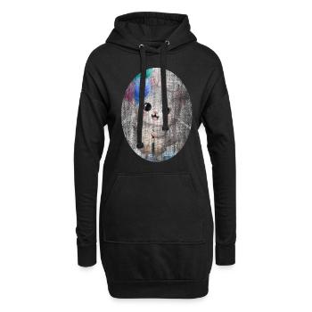 Ballons de chat manga doux japonais - Sweat-shirt à capuche long Femme - noir - Devant