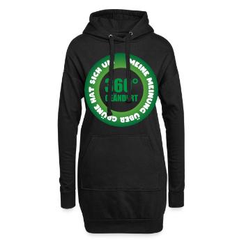 Meine Meinung über Grüne hat sich um 360 Grad geän - Hoodie-Kleid - Schwarz - Vorne