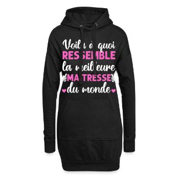 Voilà à quoi ressemble la meilleure maitresse - Sweat-shirt à capuche long Femme - noir - Devant