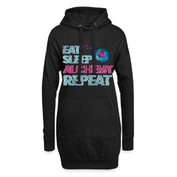 Recherche sur les signes de guérison alchimiste - Sweat-shirt à capuche long Femme - noir - Devant