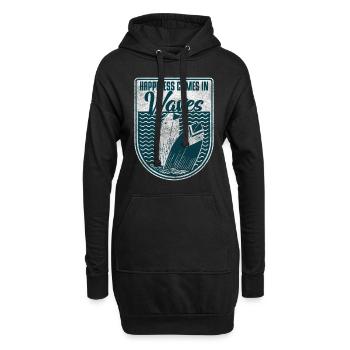 Surfeur Surferboy Windsurfer - Sweat-shirt à capuche long Femme - noir - Devant