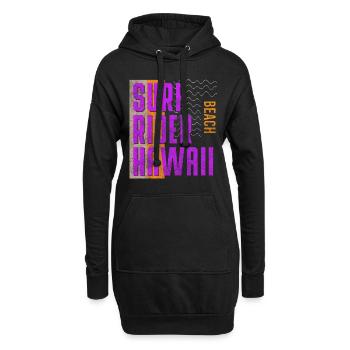 Surf Planche de surf Eau - Sweat-shirt à capuche long Femme - noir - Devant