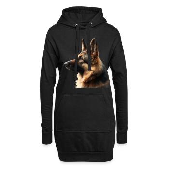 Beau chien - Sweat-shirt à capuche long Femme - noir - Devant