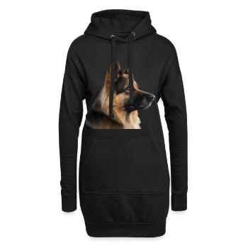 Beau chien - Sweat-shirt à capuche long Femme - noir - Devant