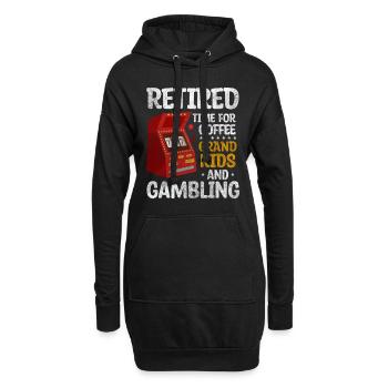 Spielautomat Geld Zocken Casino - Hoodie-Kleid - Schwarz - Vorne