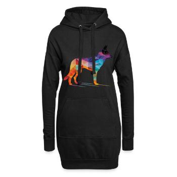 Bunter Hund - Schöner Hund - Hoodie-Kleid - Schwarz - Vorne