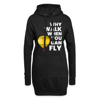 Montgolfière Montgolfière Montgolfière - Sweat-shirt à capuche long Femme - noir - Devant