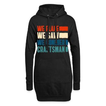 Tool work plumber carpenter - Hoodie Dress - black - Front