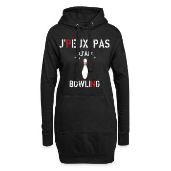 J Peux Pas J Ai Bowling - Sweat-shirt à capuche long Femme - noir - Devant