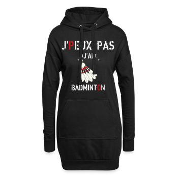 J Peux Pas J Ai Badminton - Sweat-shirt à capuche long Femme - noir - Devant