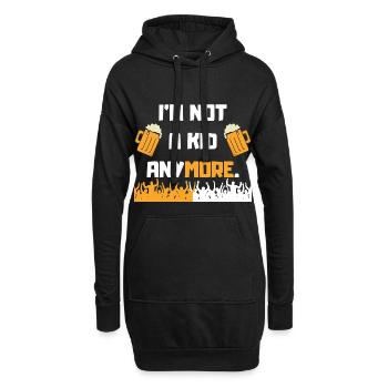 Volljährigkeit - Hoodie-Kleid - Schwarz - Vorne