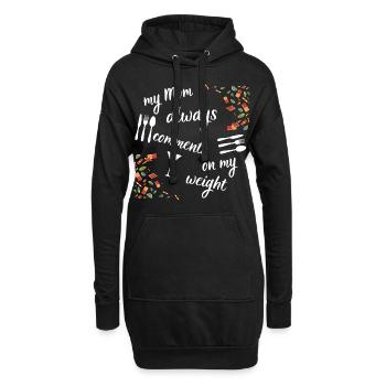 Kommentare von Mama - Hoodie-Kleid - Schwarz - Vorne