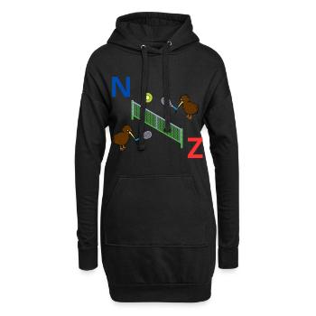 Kiwi de tennis néo-zélandais - Sweat-shirt à capuche long Femme - noir - Devant