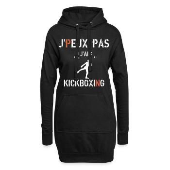 J Peux Pas J ai kickboxing - Sweat-shirt à capuche long Femme - noir - Devant