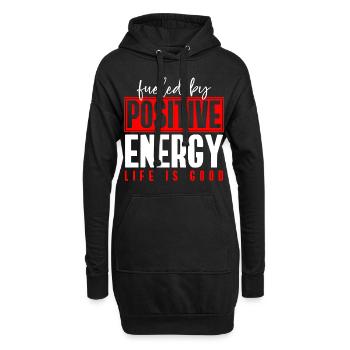 Méditation positive Amour de soi - Sweat-shirt à capuche long Femme - noir - Devant