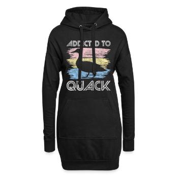 Enten Badeente Wasservogel - Hoodie-Kleid - Schwarz - Vorne