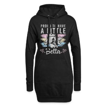 Fisch Haustiere Zierfisch - Hoodie-Kleid - Schwarz - Vorne