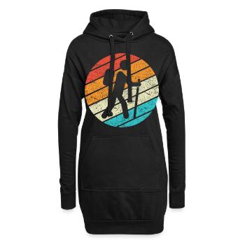 Wandern Hiking Geschenk Sprüche - Hoodie-Kleid - Schwarz - Vorne