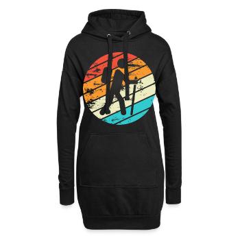 Wandern Hiking Geschenk Sprüche - Hoodie-Kleid - Schwarz - Vorne