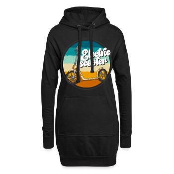 E-Scooter E-Scooter électrique - Sweat-shirt à capuche long Femme - noir - Devant