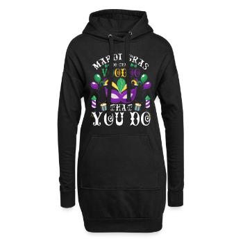 Mardi Gras New Orleans Ketten Tradition - Hoodie-Kleid - Schwarz - Vorne