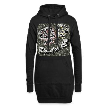 Mort ou vie - Sweat-shirt à capuche long Femme - noir - Devant