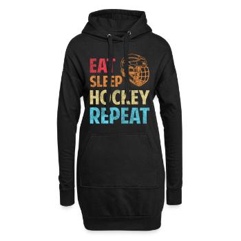 Sports Hockey sur glace Bâton Gardien de but - Sweat-shirt à capuche long Femme - noir - Devant