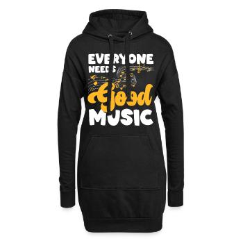 Festival de chansons de la passion Dj - Sweat-shirt à capuche long Femme - noir - Devant