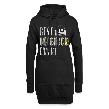 Voisins Humour Alcool Appartement - Sweat-shirt à capuche long Femme - noir - Devant