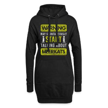 Wildnis Afrika Querstreifen Niedlich - Hoodie-Kleid - Schwarz - Vorne