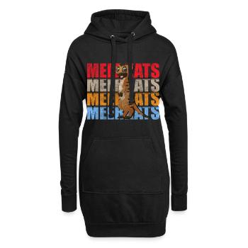 Erdmännchen Zoo Niedlich - Hoodie-Kleid - Schwarz - Vorne