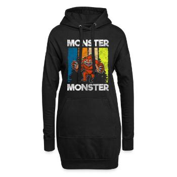 Les monstres effraient le déguisement terrifiant - Sweat-shirt à capuche long Femme - noir - Devant