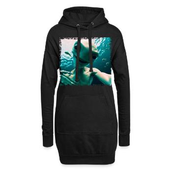 Alien Selfie - Unterwasserabenteuer - Hoodie-Kleid - Schwarz - Vorne