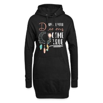Träume Ureinwohner Tattoo Esoterik - Hoodie-Kleid - Schwarz - Vorne