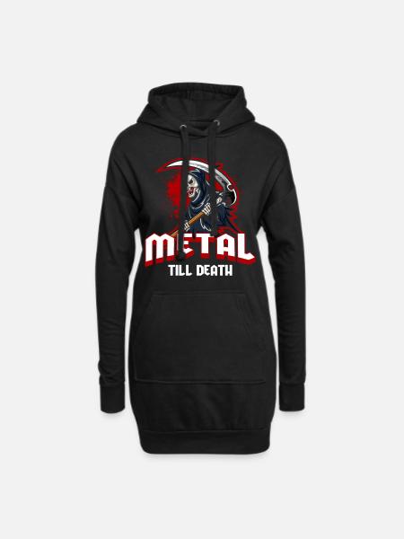 Metal Gitarre Rock Hardrock - Hoodie-Kleid - Schwarz