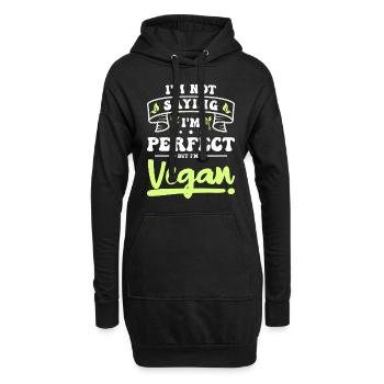 Vegan Tierschutz Ernährung Natur - Hoodie-Kleid - Schwarz - Vorne