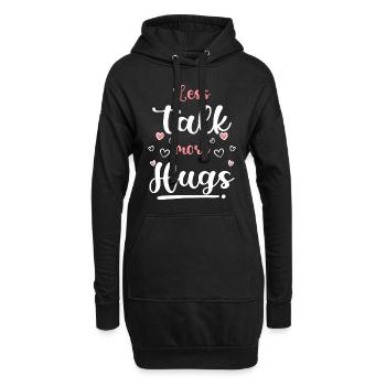 Câlins Relation câline Famille - Sweat-shirt à capuche long Femme - noir - Devant